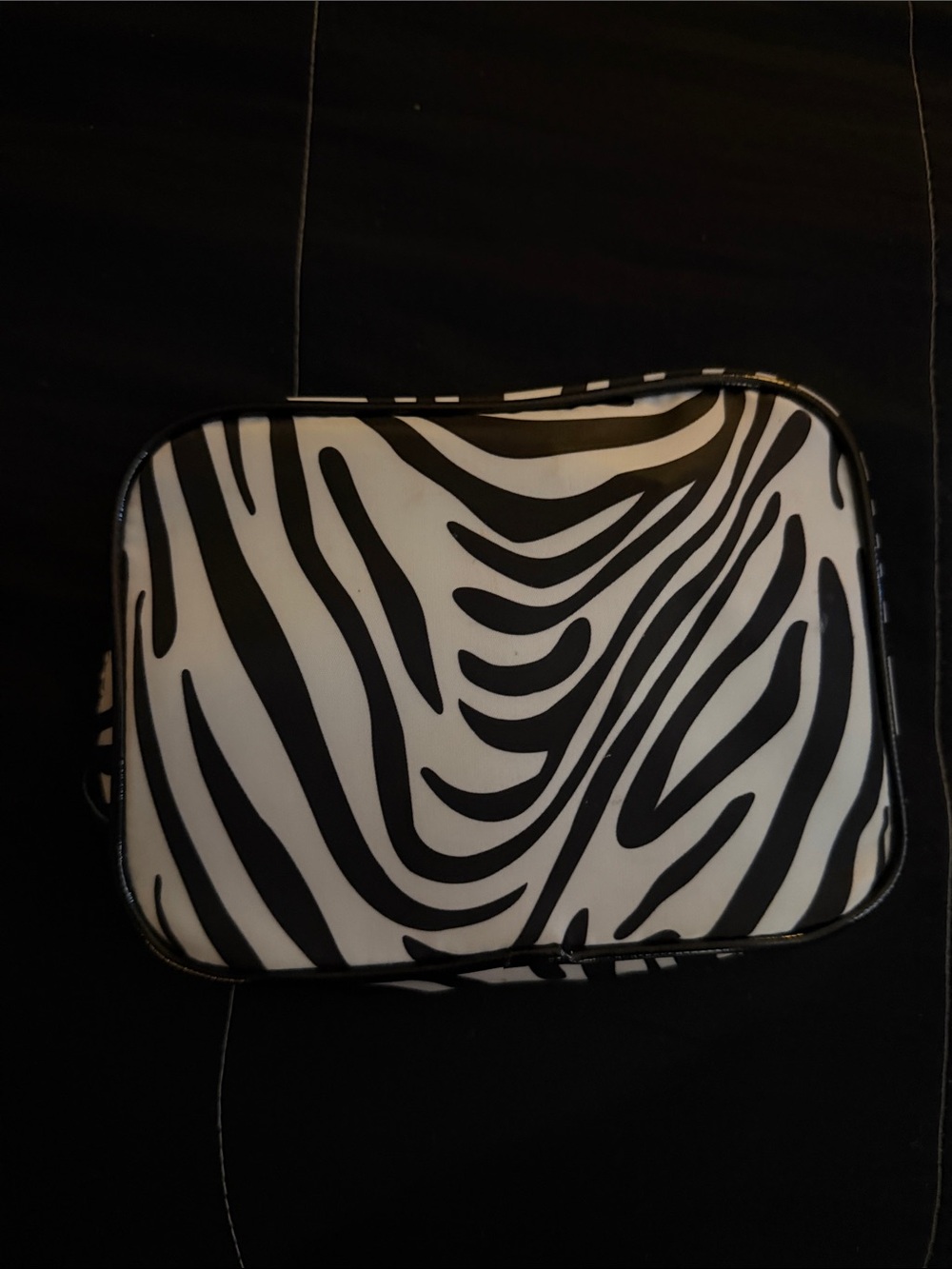 Modella Black and White Zebra Cosmetic Pouch